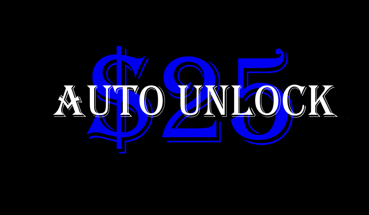 $25 auto unlock logo